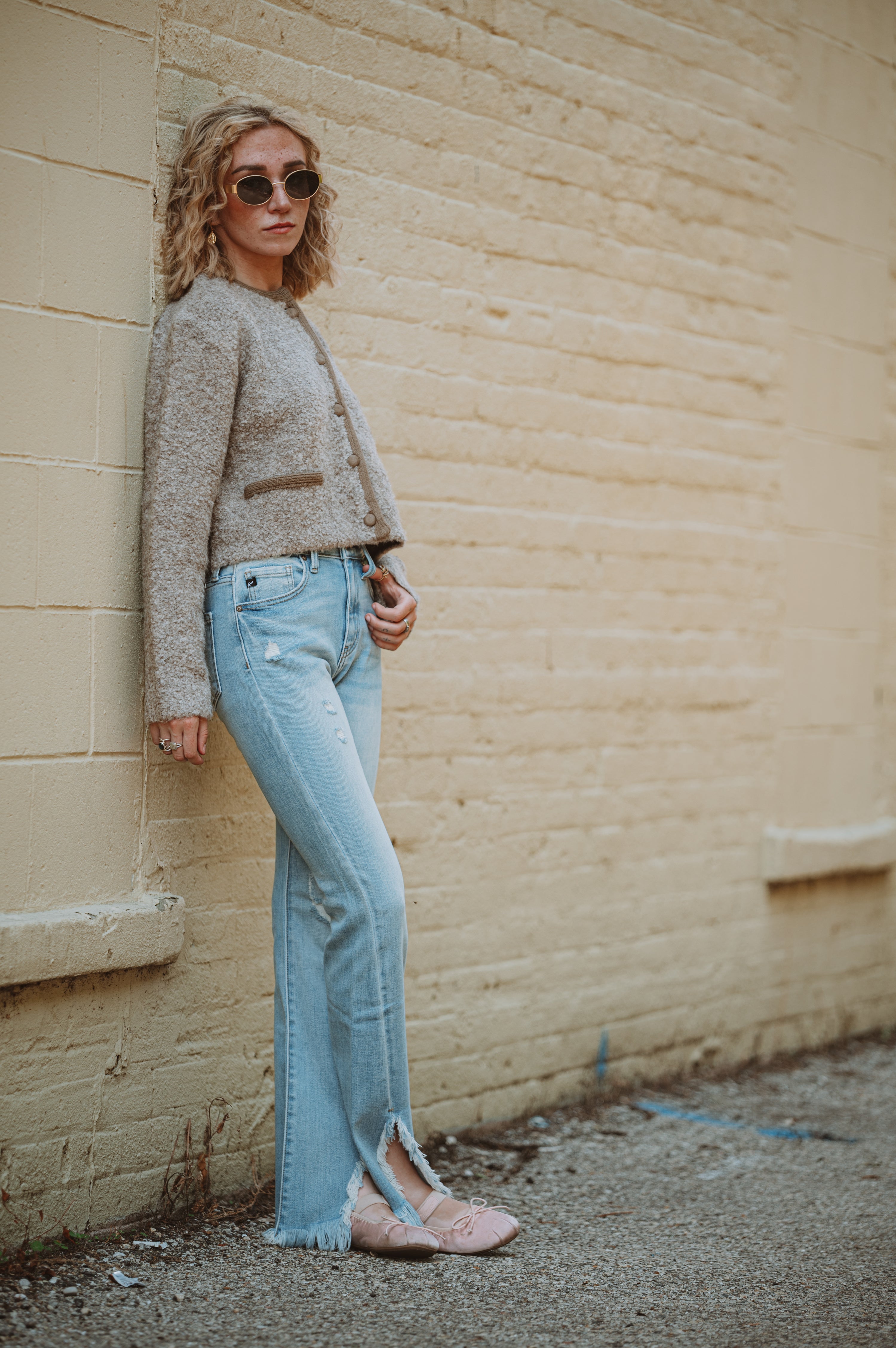 Kancan High Rise Distressed Bootcut Jeans