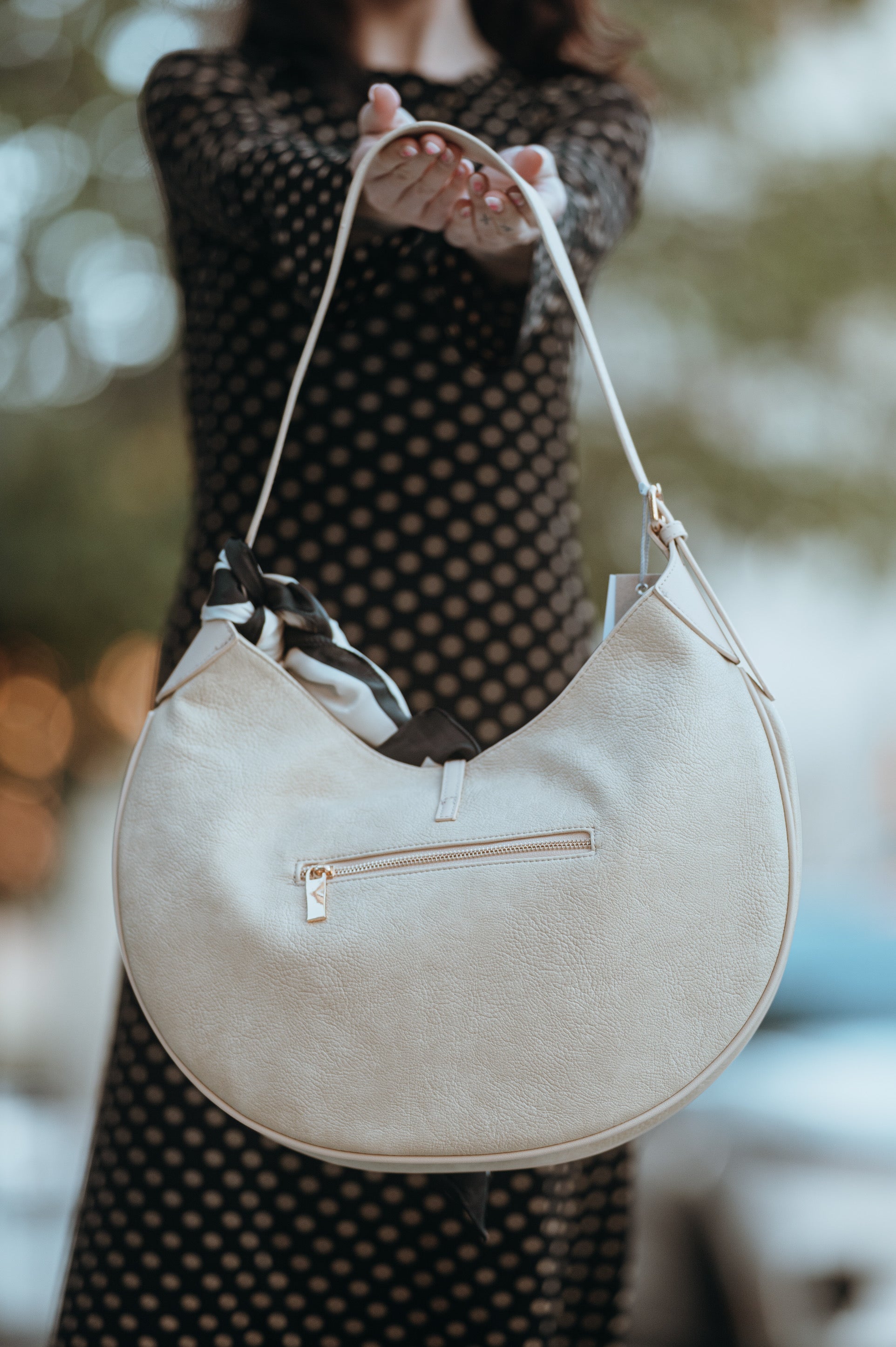 Metal Decor Hobo Bag (Various Colors)