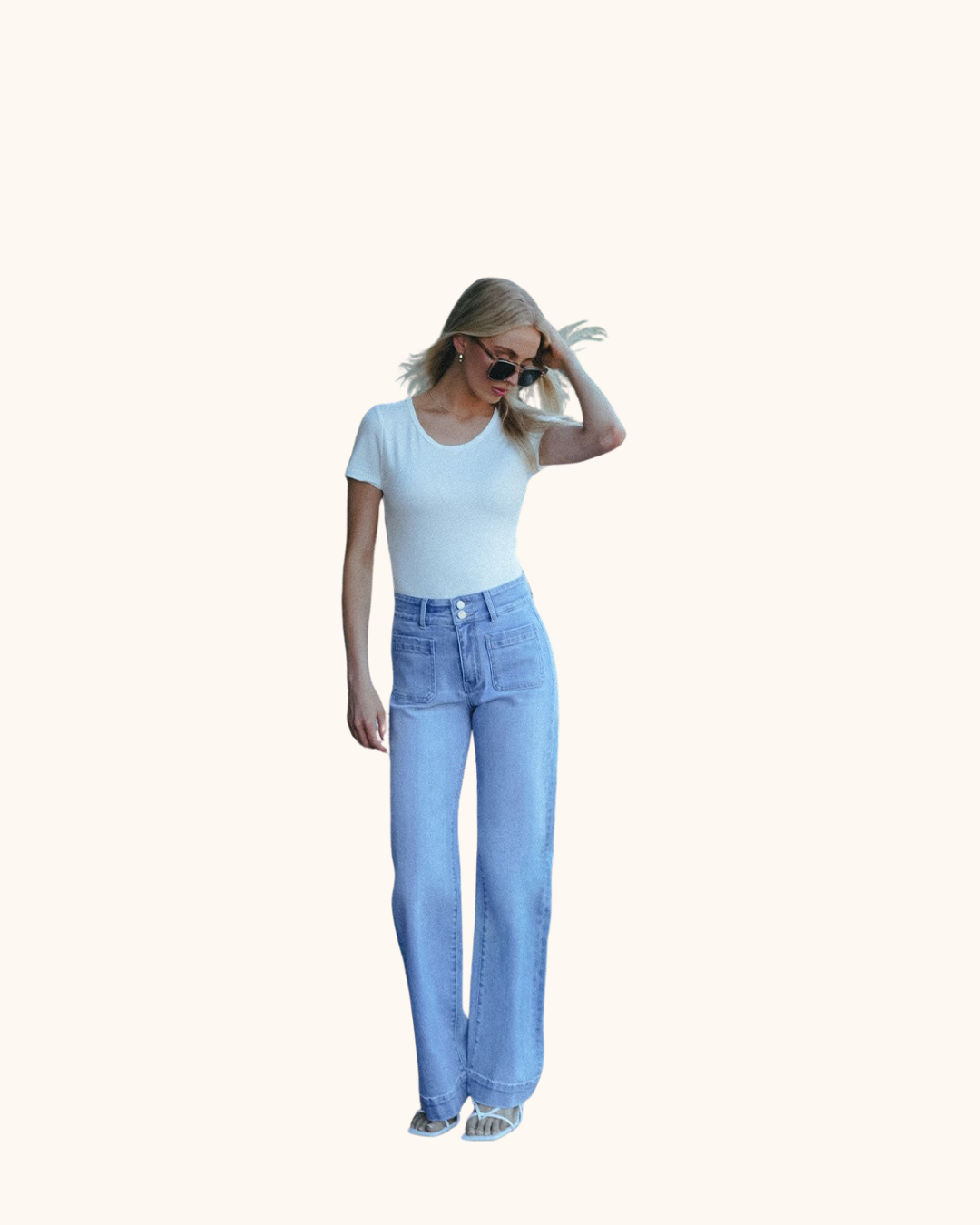 Vervet 90's Vintage Super High Rise Flare Jeans
