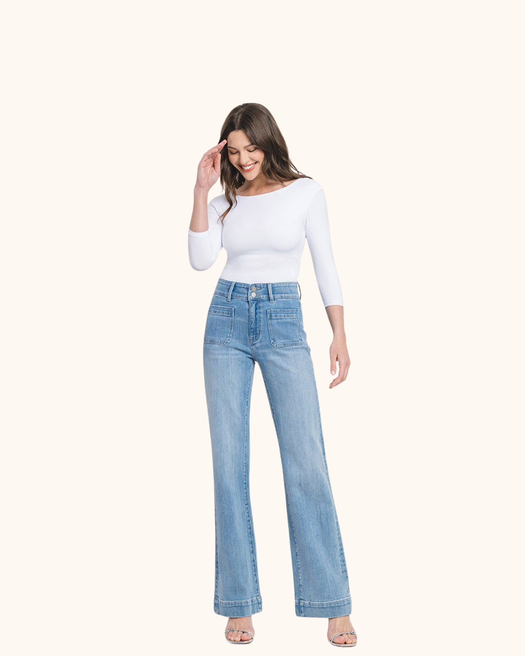 Vervet 90's Vintage Super High Rise Flare Jeans