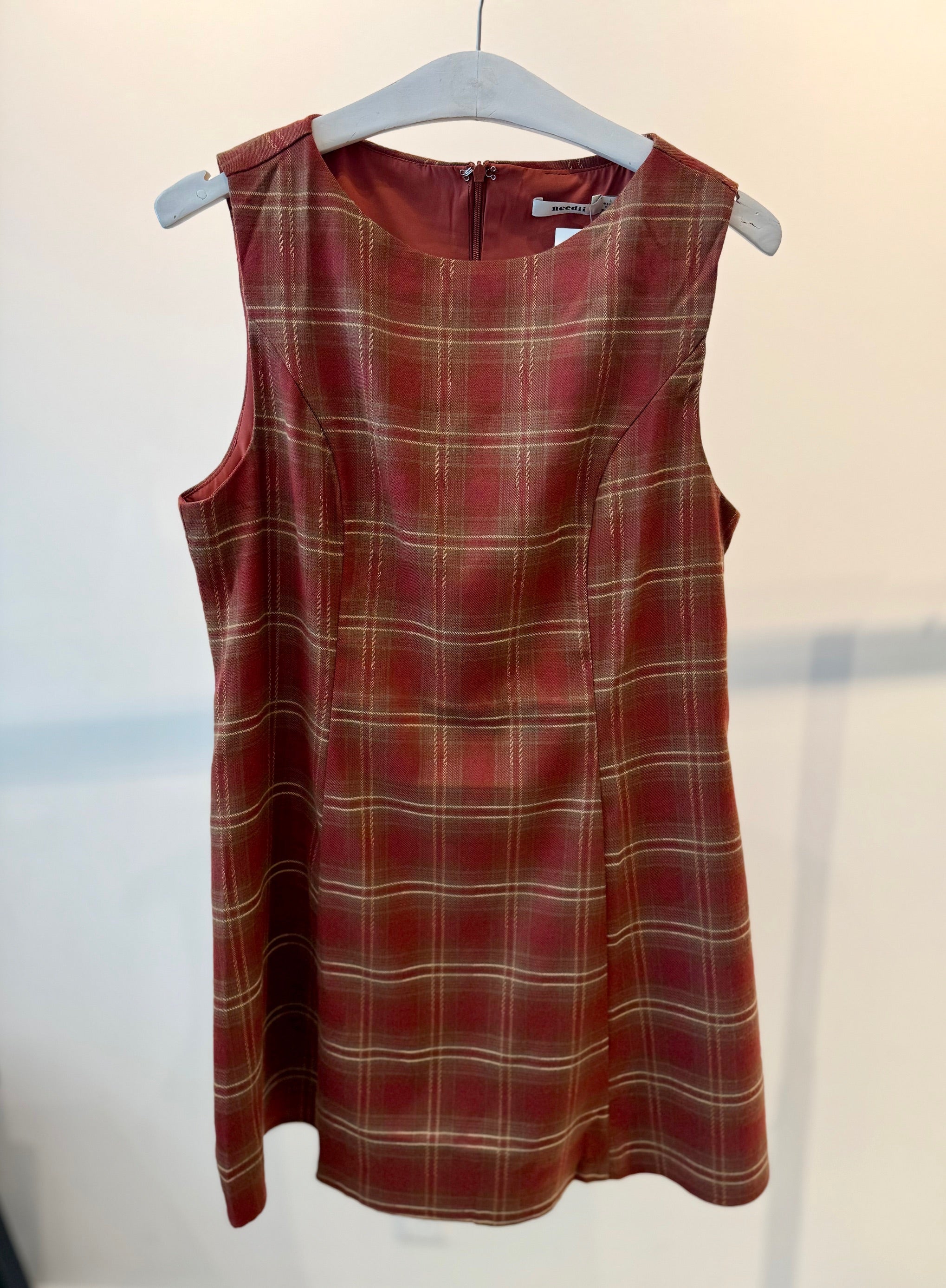 Needii Plaid Skater Mini Dress