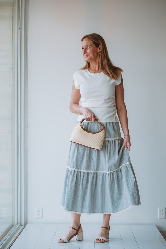 Kld. Tiered Printed Skirt