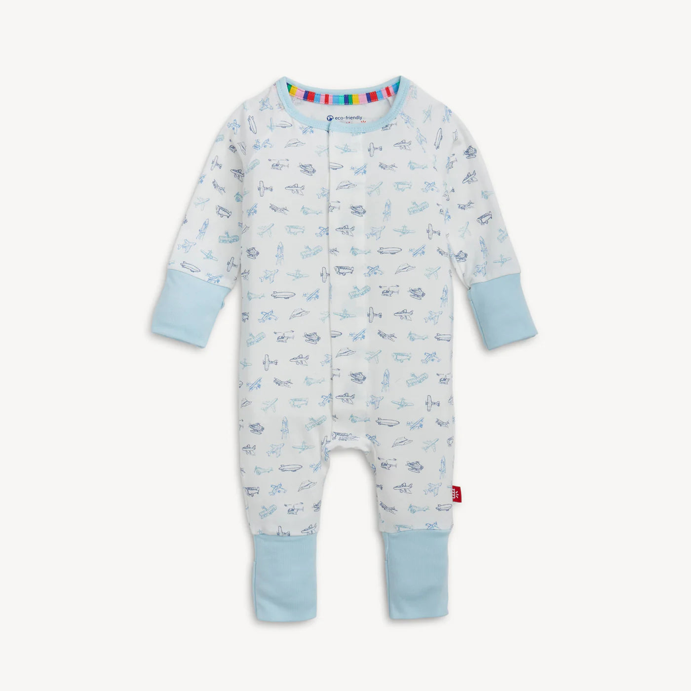 Modal Airplanes Magnetic Convertible Coverall PJs