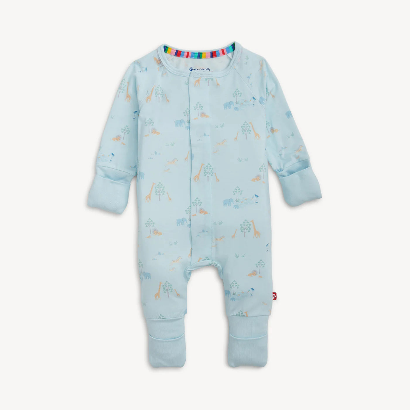 Blue Serene Safari Magnetic Convertible Coverall PJs