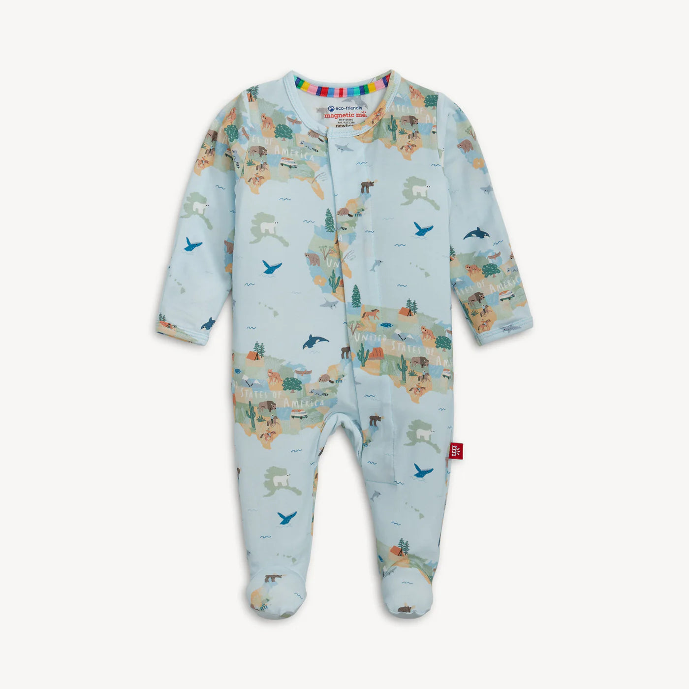 America the Beautiful Magnetic Footie PJs