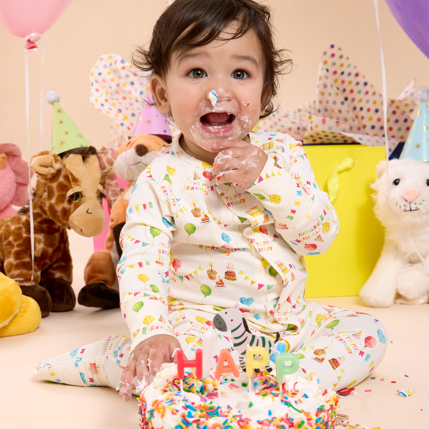 Birthday Babe Magnetic Coverall PJS