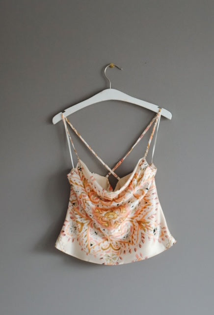 Lucy Paris Printed Cowlneck Top