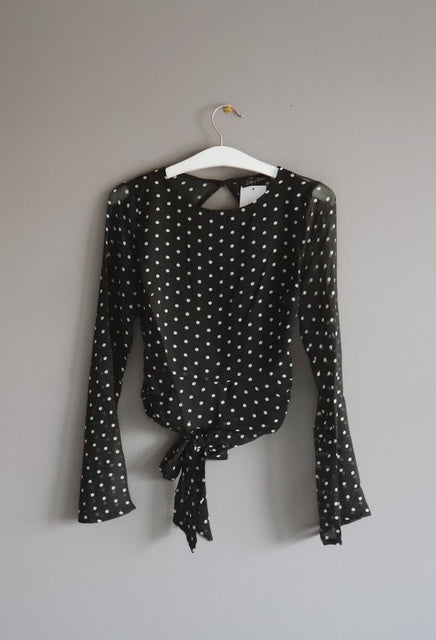 Emory Park Polka Dot Open Back Top