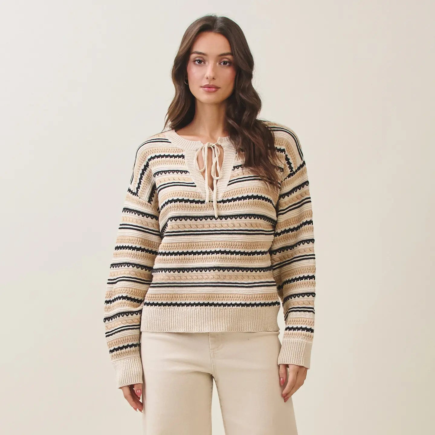 Able Textured Striped Sweater