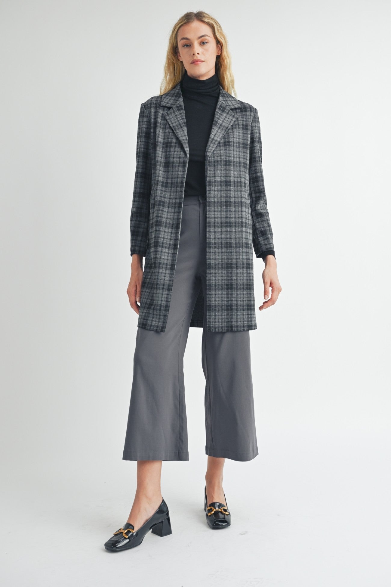 Fun2Fun Plaid Knit Jacket