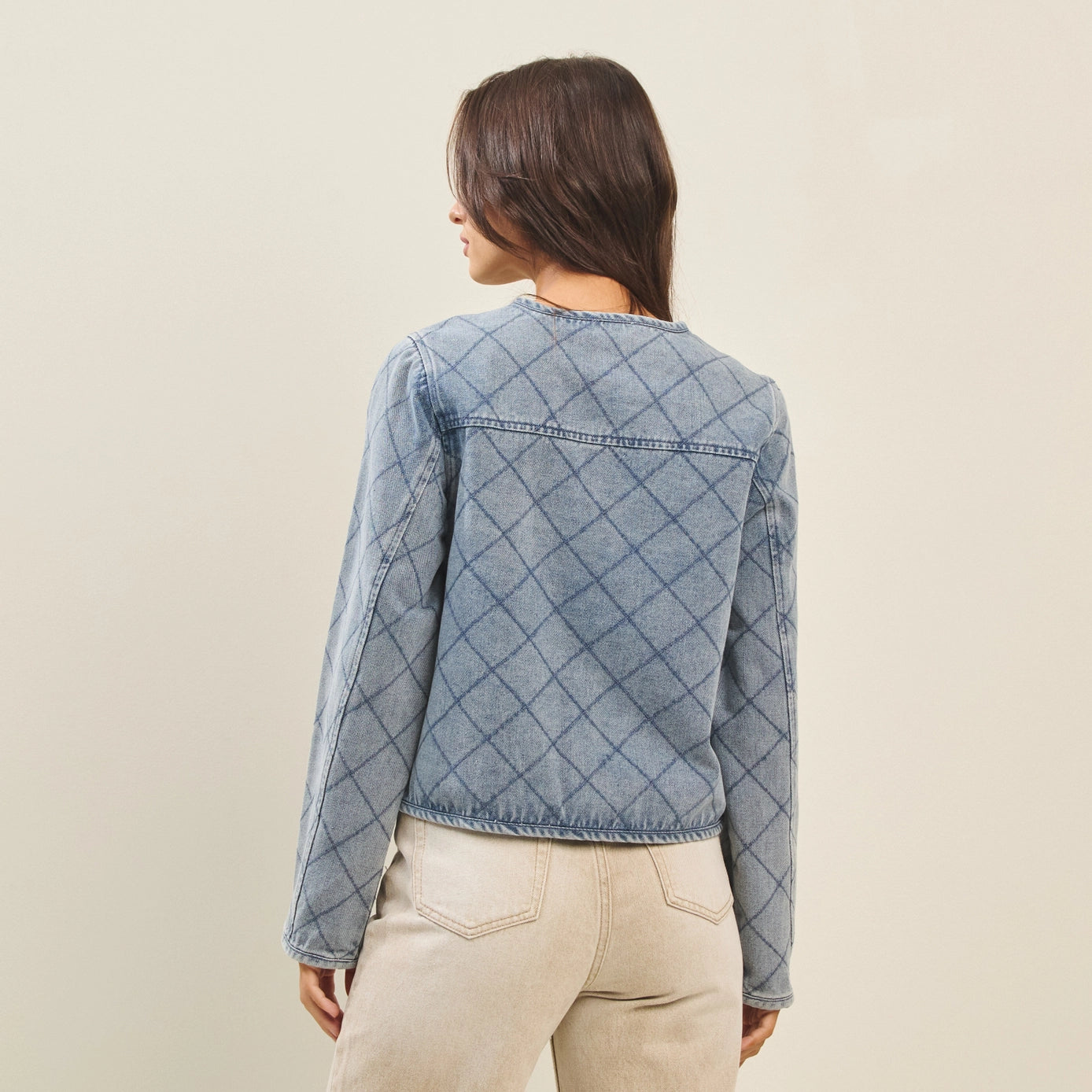 Able Diamond Stitched Denim Jacket