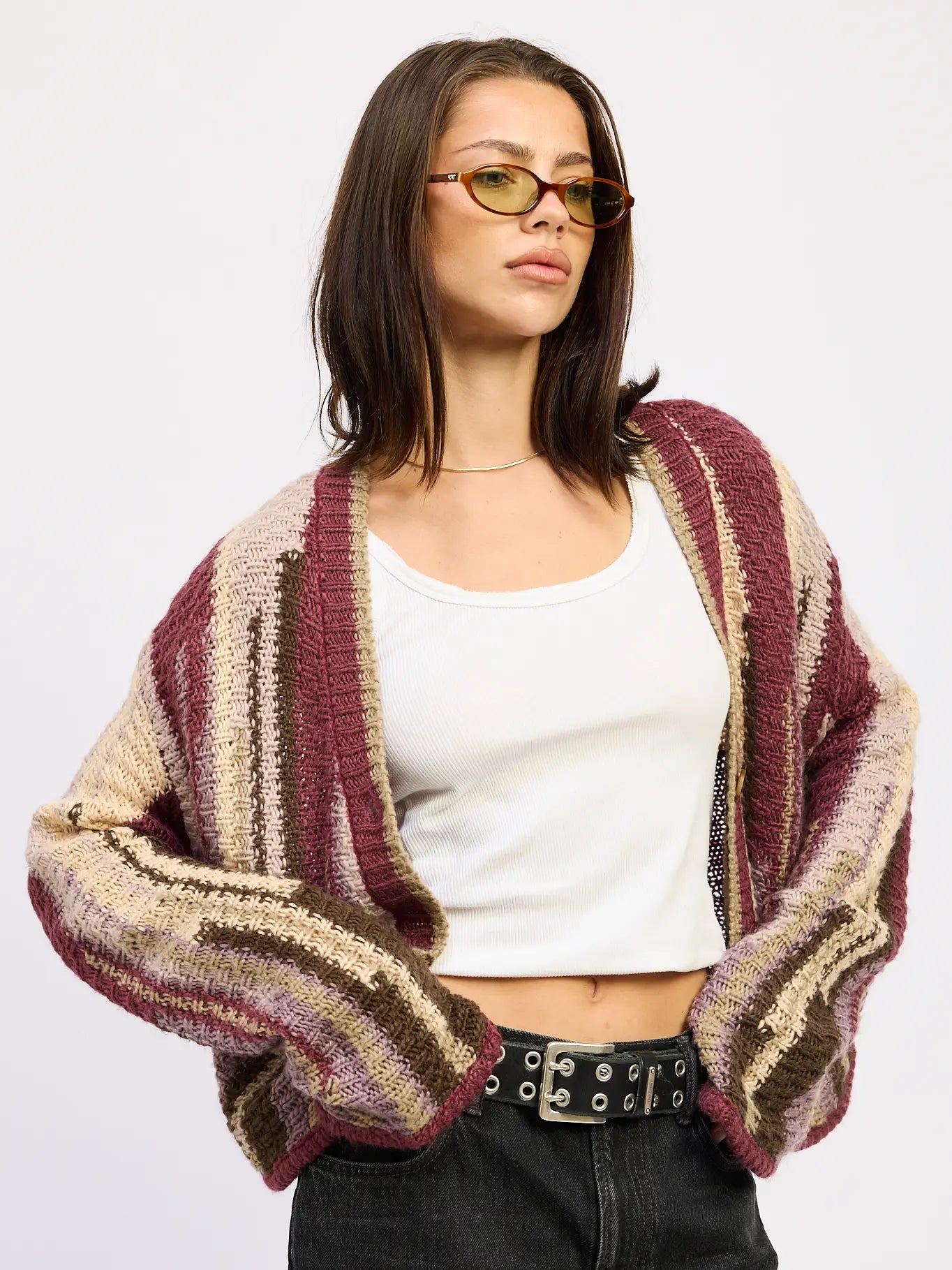 Emory Park Color Mixed Cardigan Top
