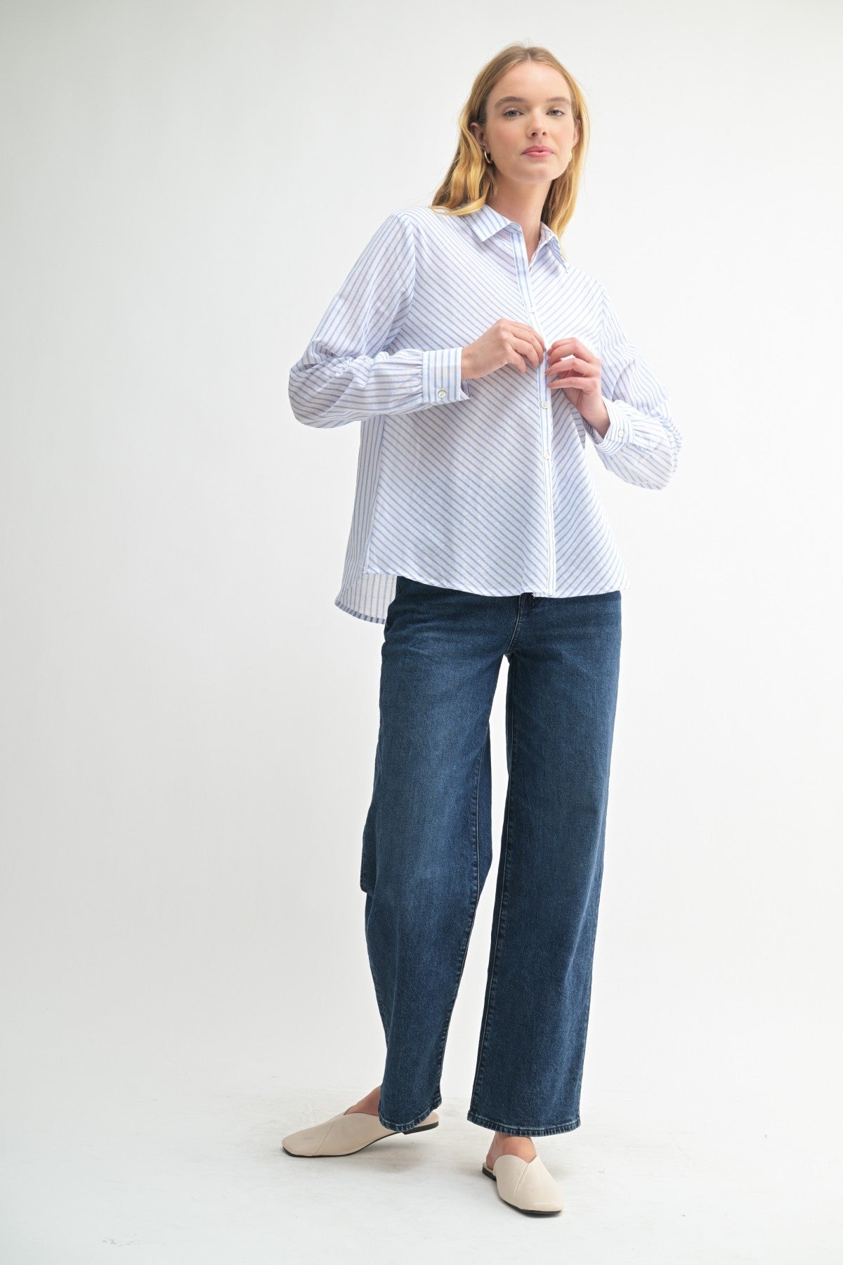 Fun2Fun Diagonal Stripe Shirt