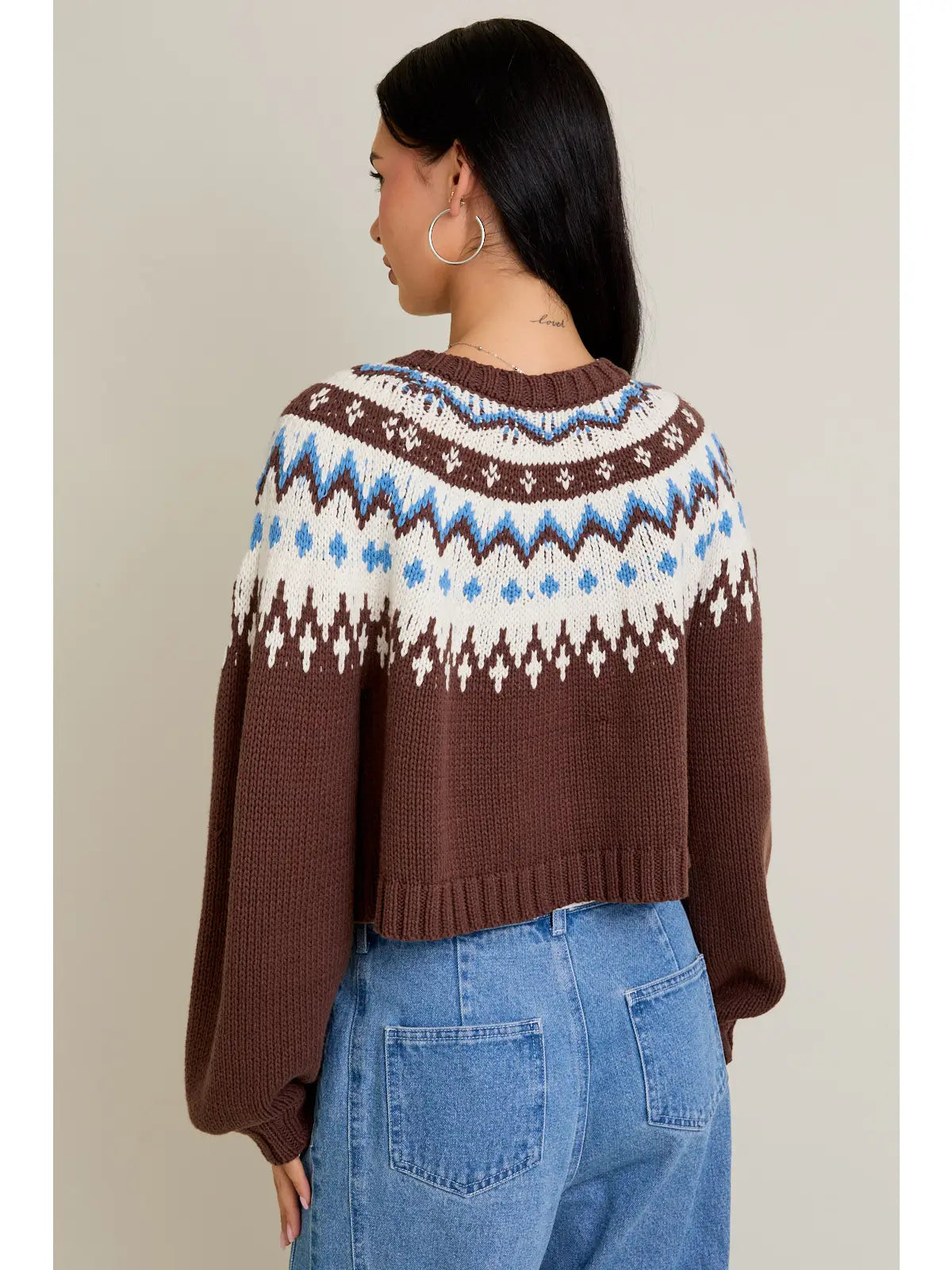 Le Lis Cropped Sweater Cardigan