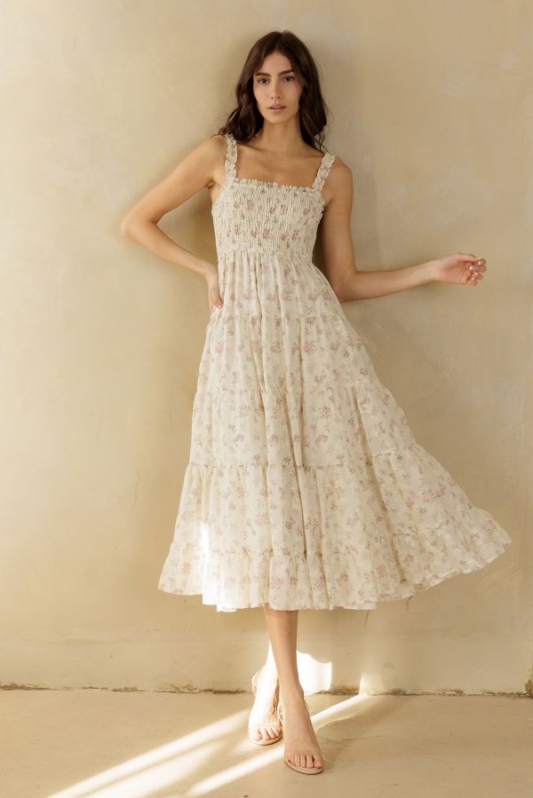 Storia Pink Blossoms Maxi Dress