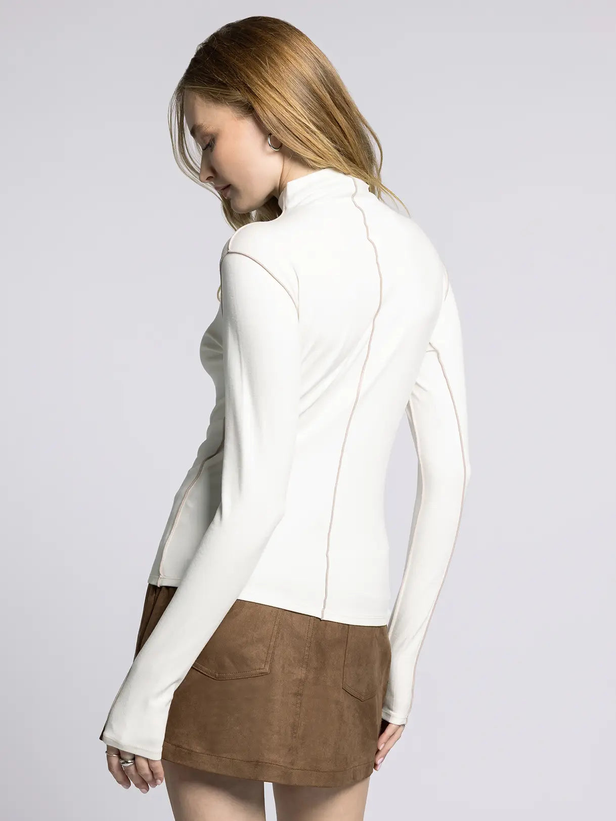 Weekend LA Mock Neck Long Sleeved Top