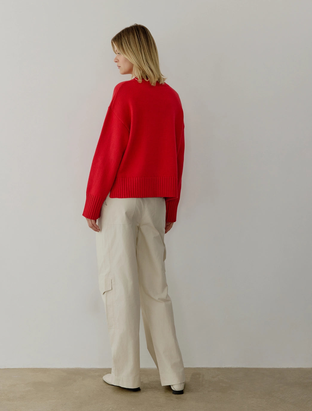 All Row Oversized Cropped Sweater