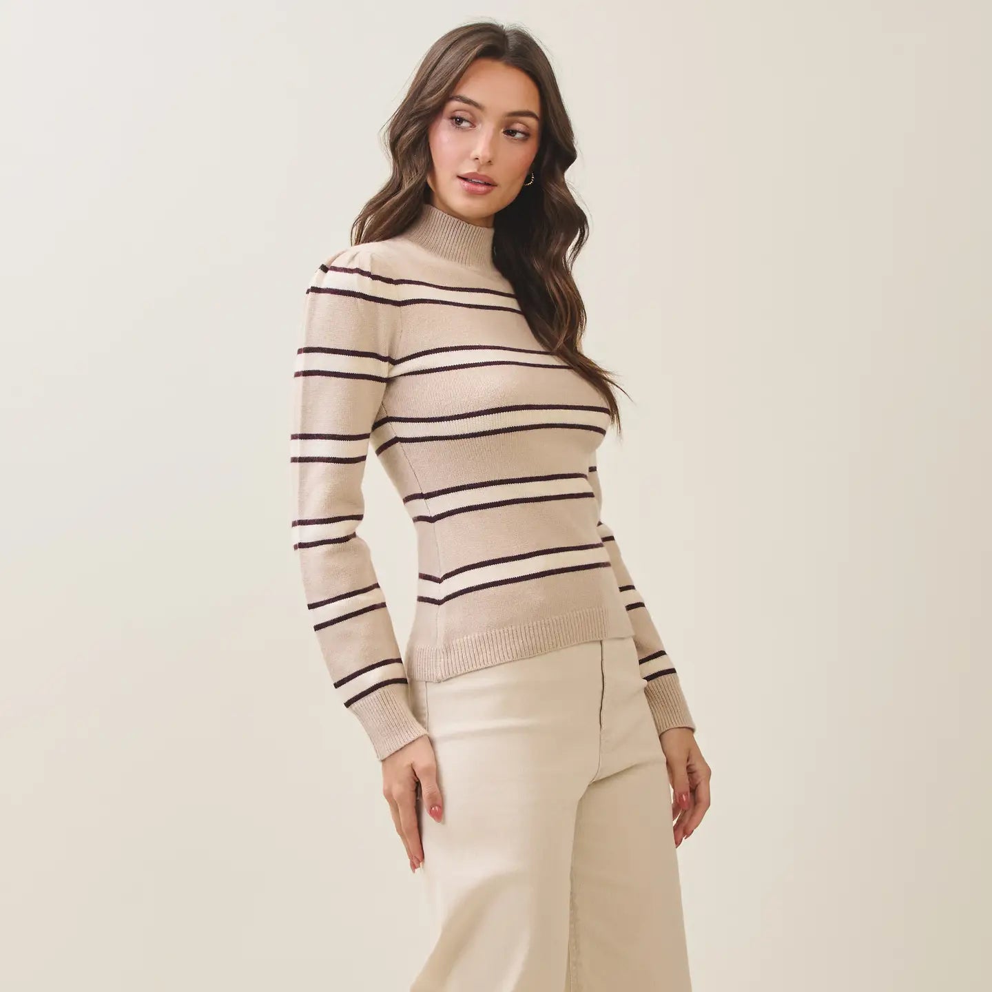 Able Striped Turtleneck Sweater