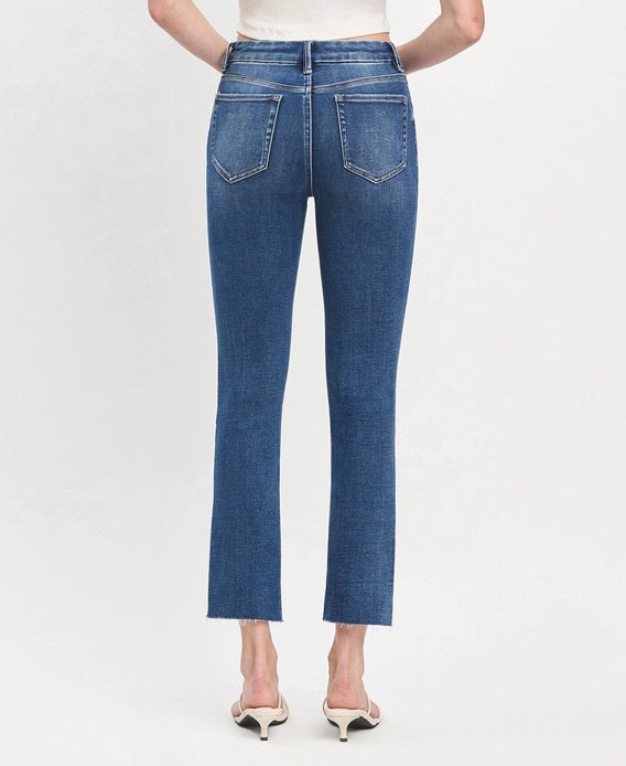 Vervet High Rise Crop Slim Straight Jeans