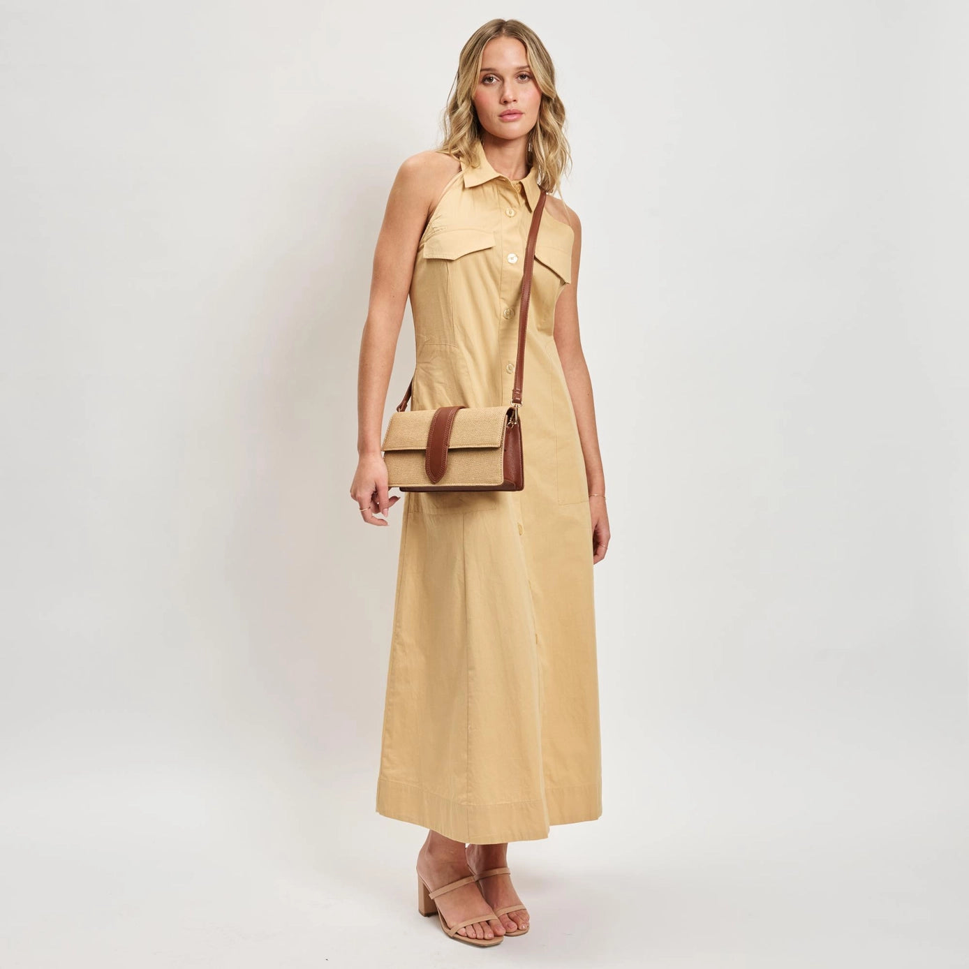 Violet Straw Crossbody
