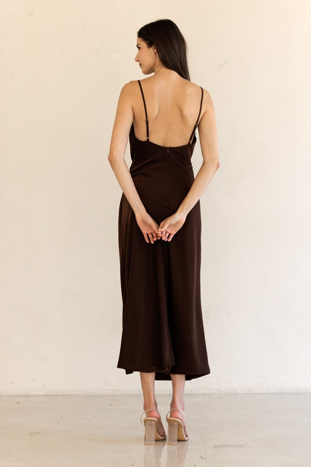Storia Cowl Neck Midi Dress