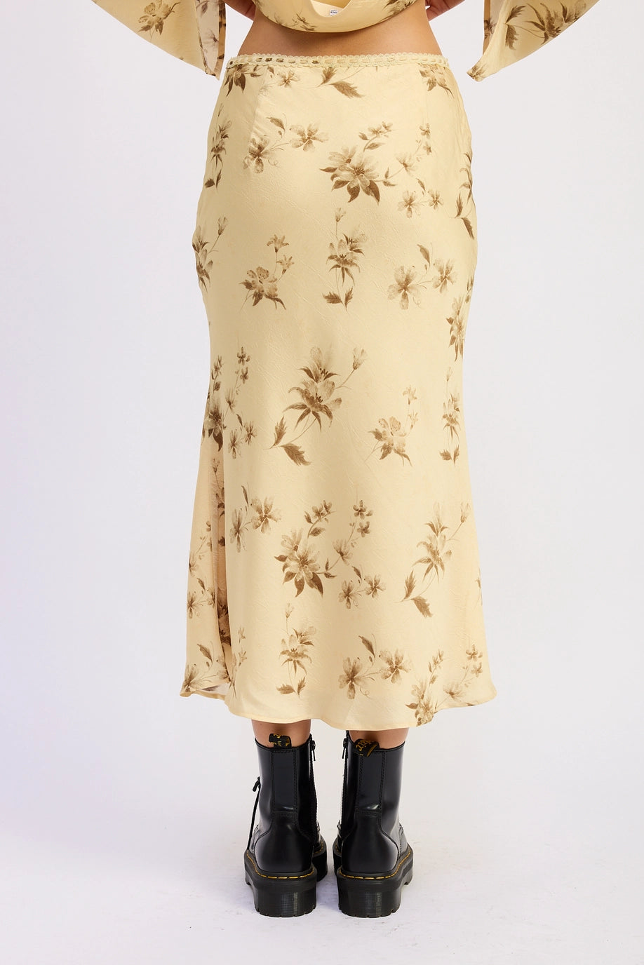 Emory Park Mid Bias Cut Satin Skirt