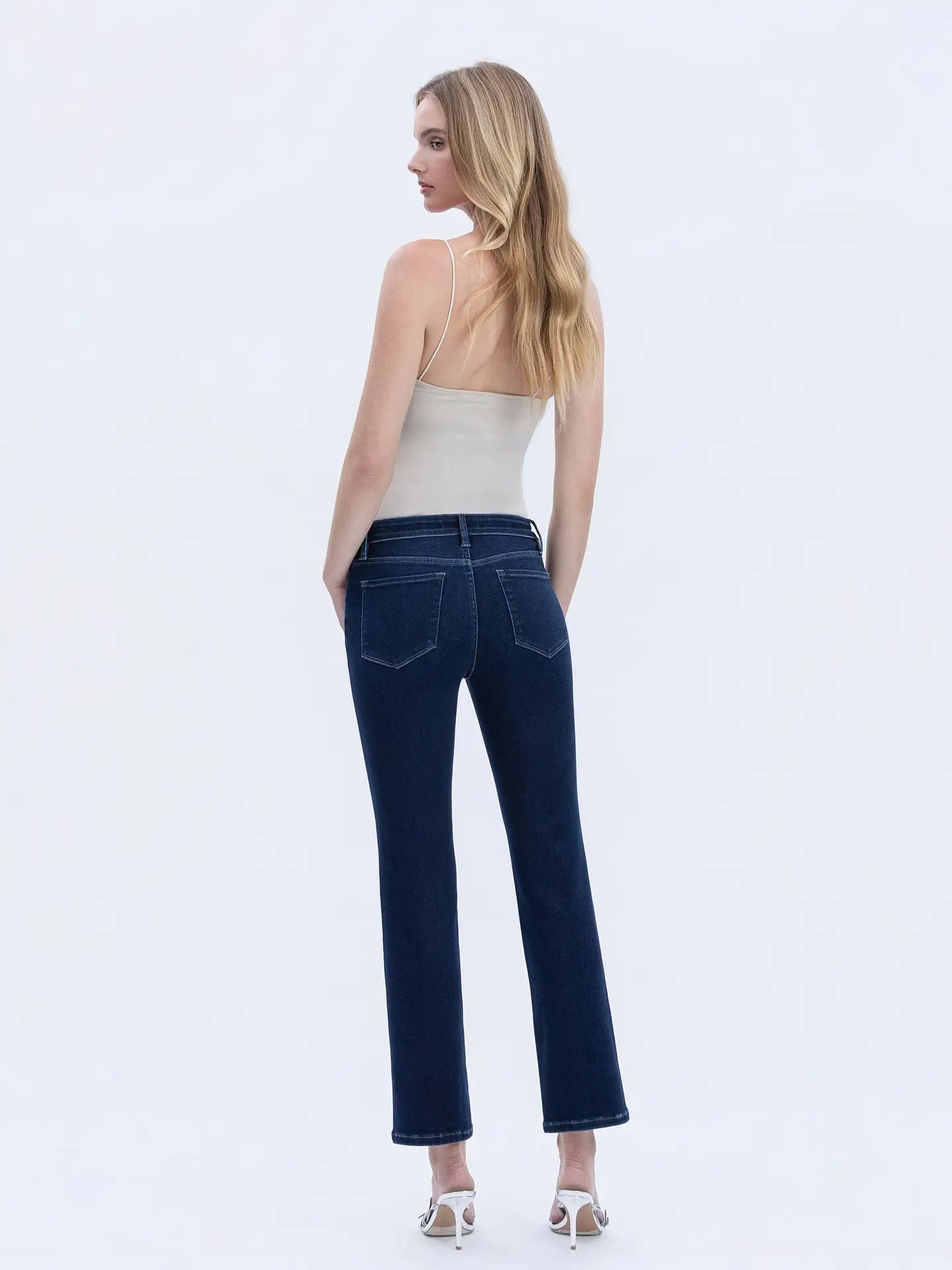 Vervet Mid Rise Ankle Slim Straight Jeans