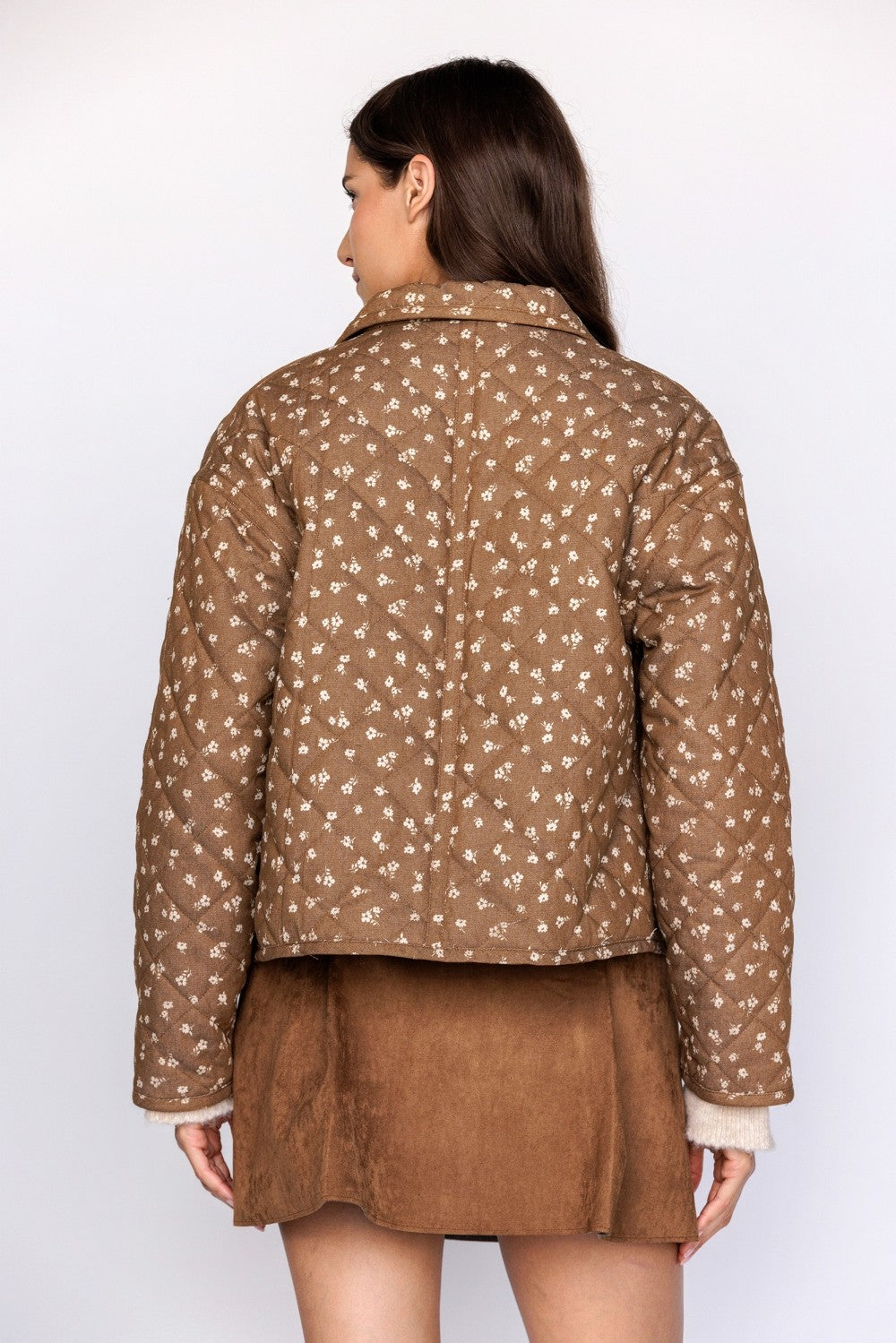 Storia Ditsy Floral Quilted Zip-up Jacket