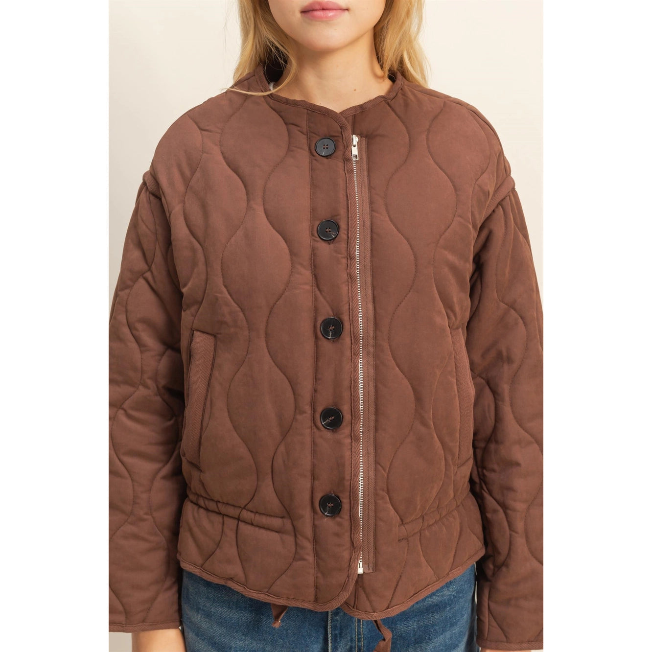 HYFVE Quilted Peplum Outerwear Jacket (Various Colors)