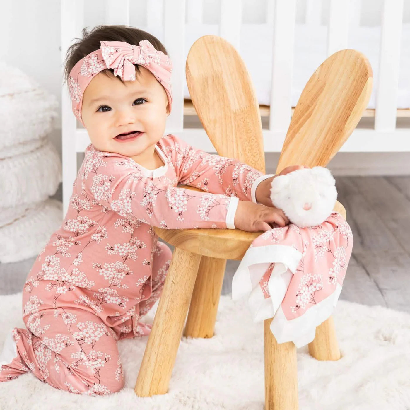 Cherry Blossom Magnetic Footie PJs