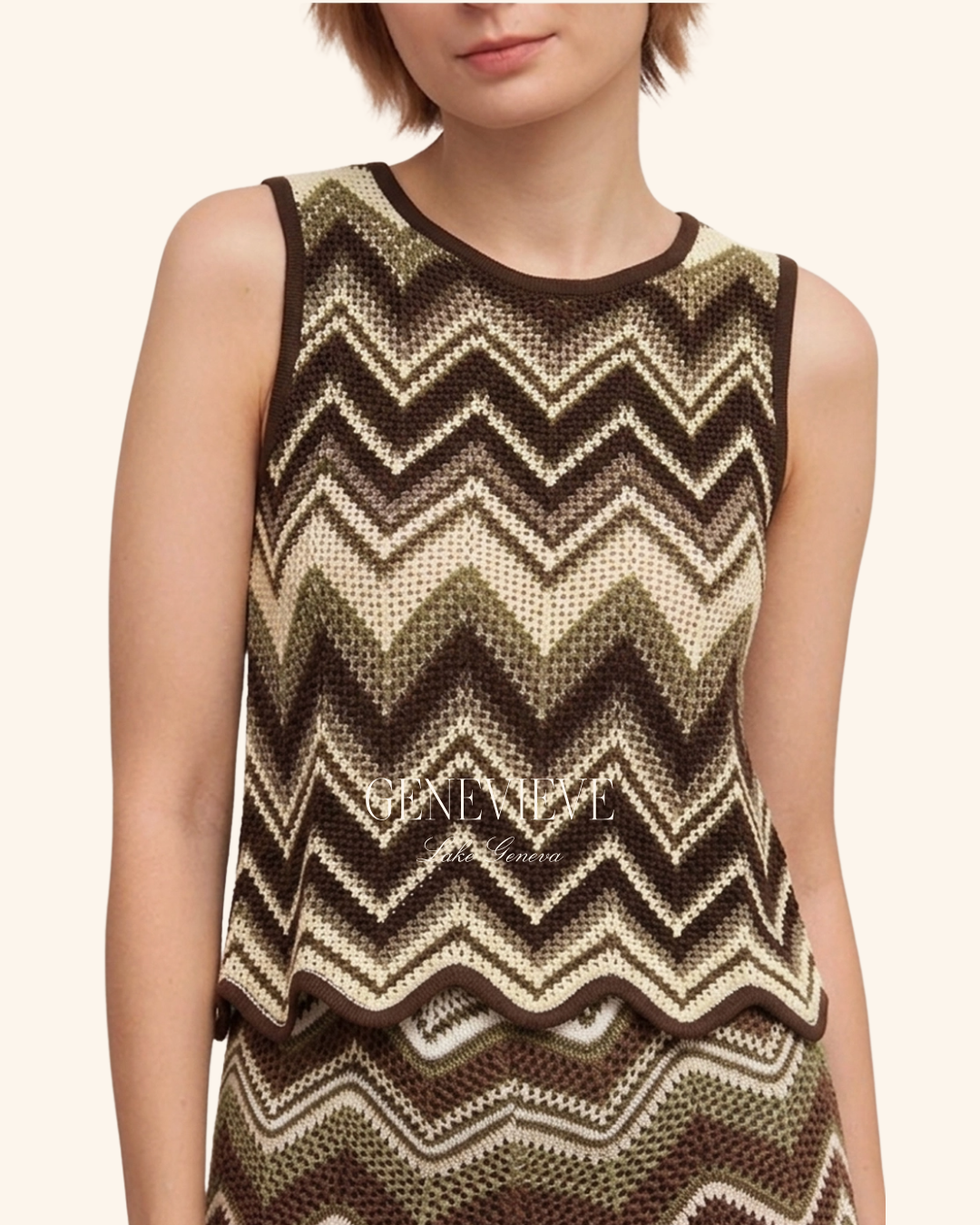 En Creme Crochet Top