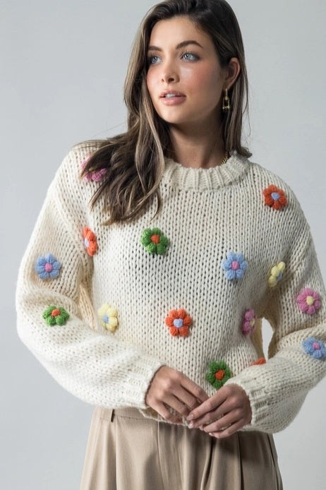 Urban Daizy Embroidered Garden Sweater