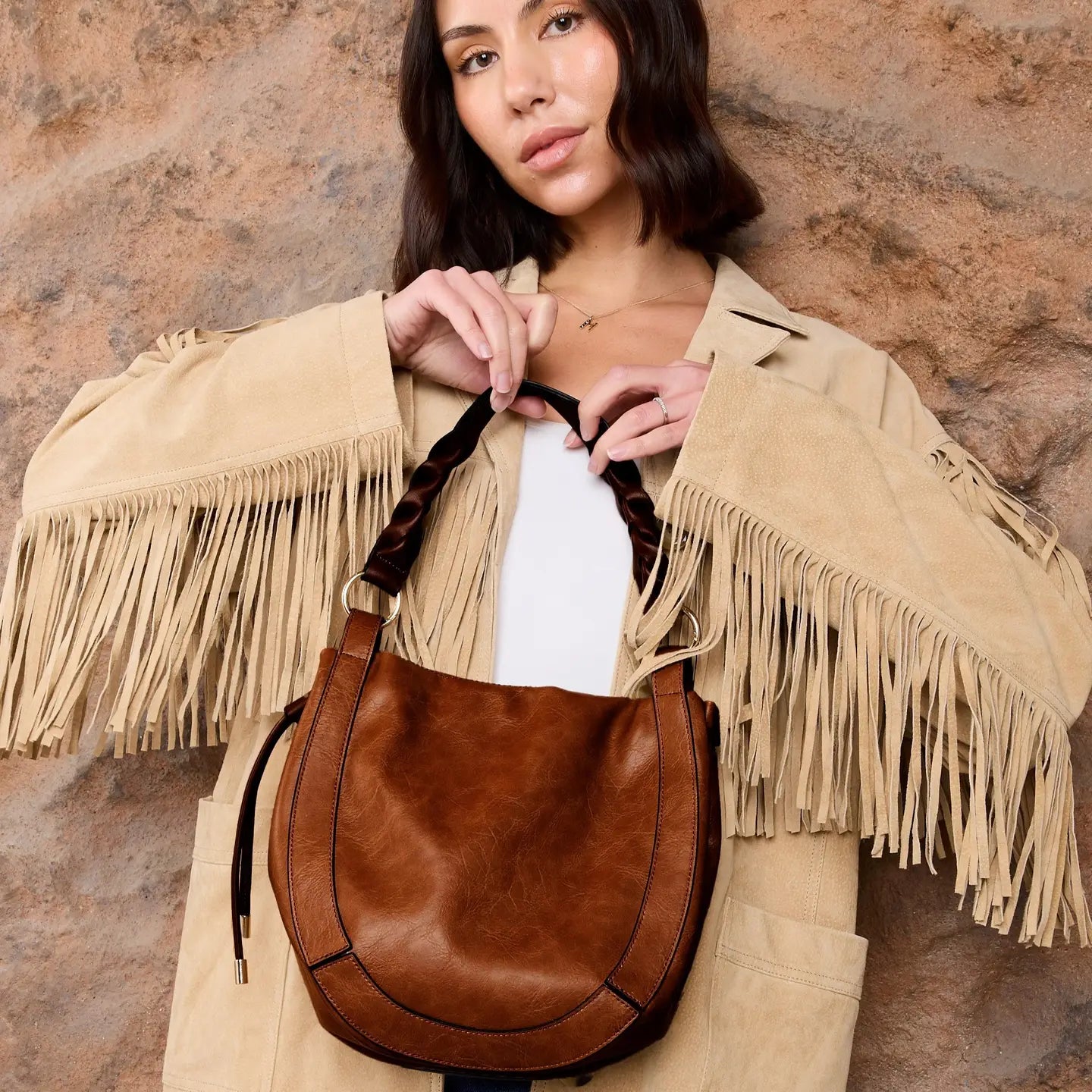 Rowan Paneled Hobo Bag (Various Colors)