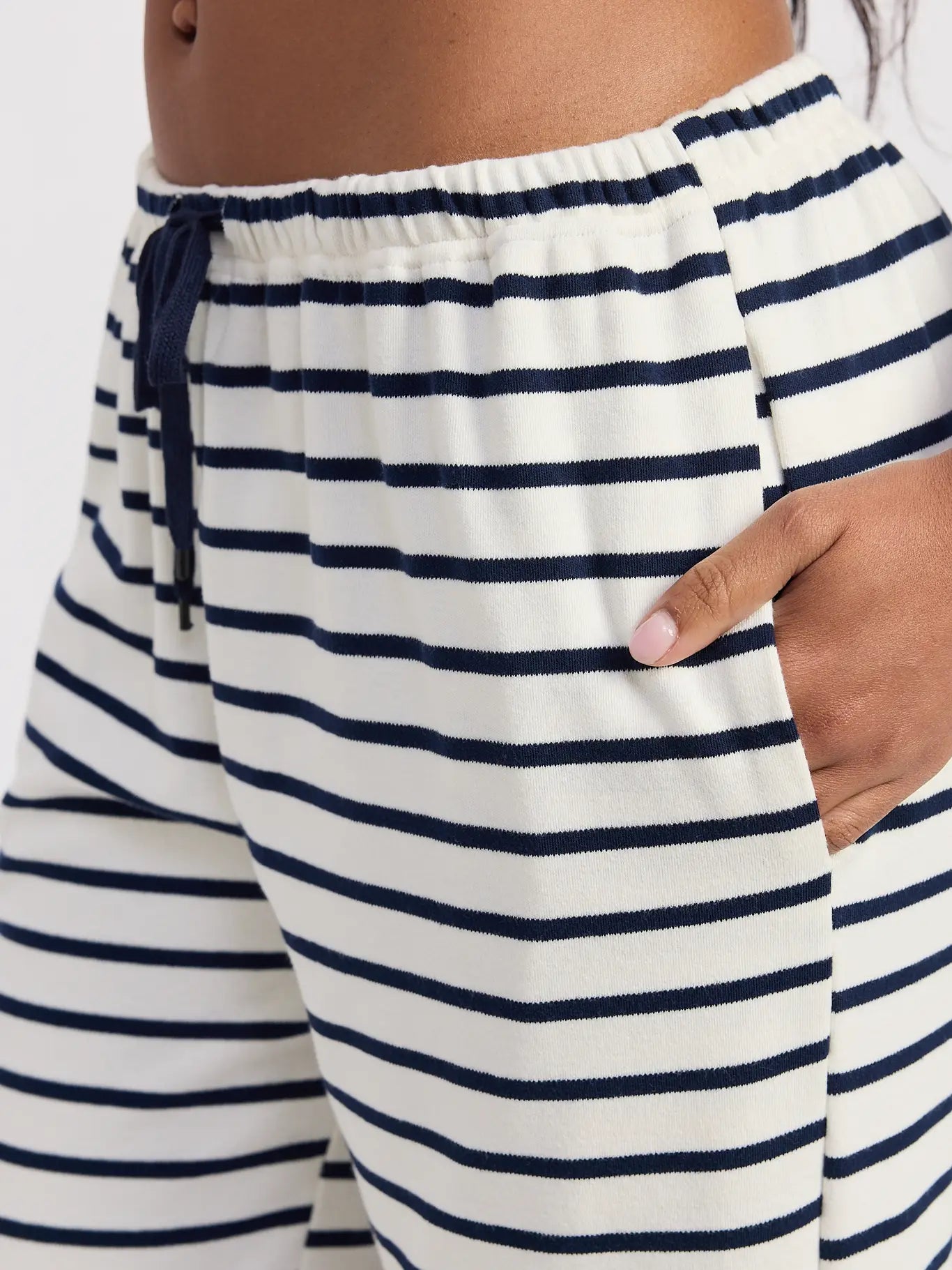 Emory Park Striped Pants with Elastic Waist Band