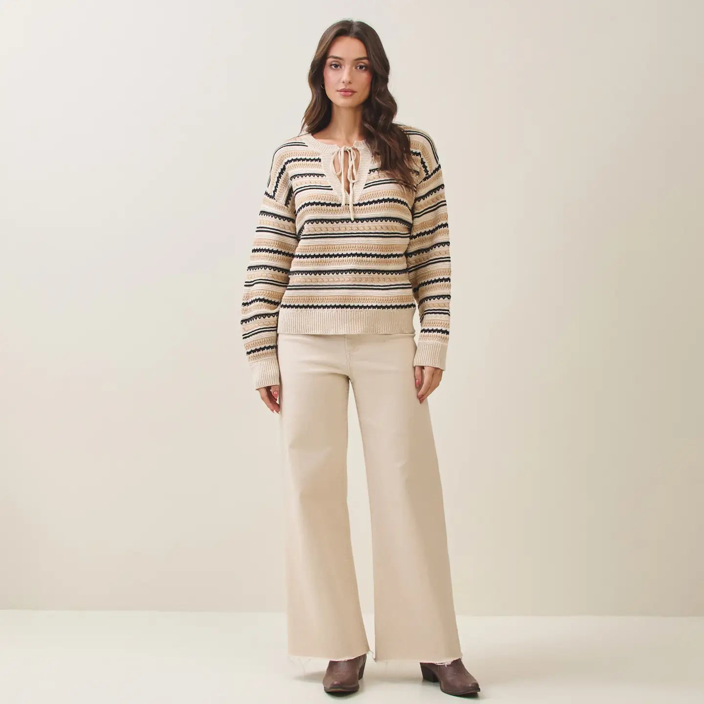 Able Textured Striped Sweater