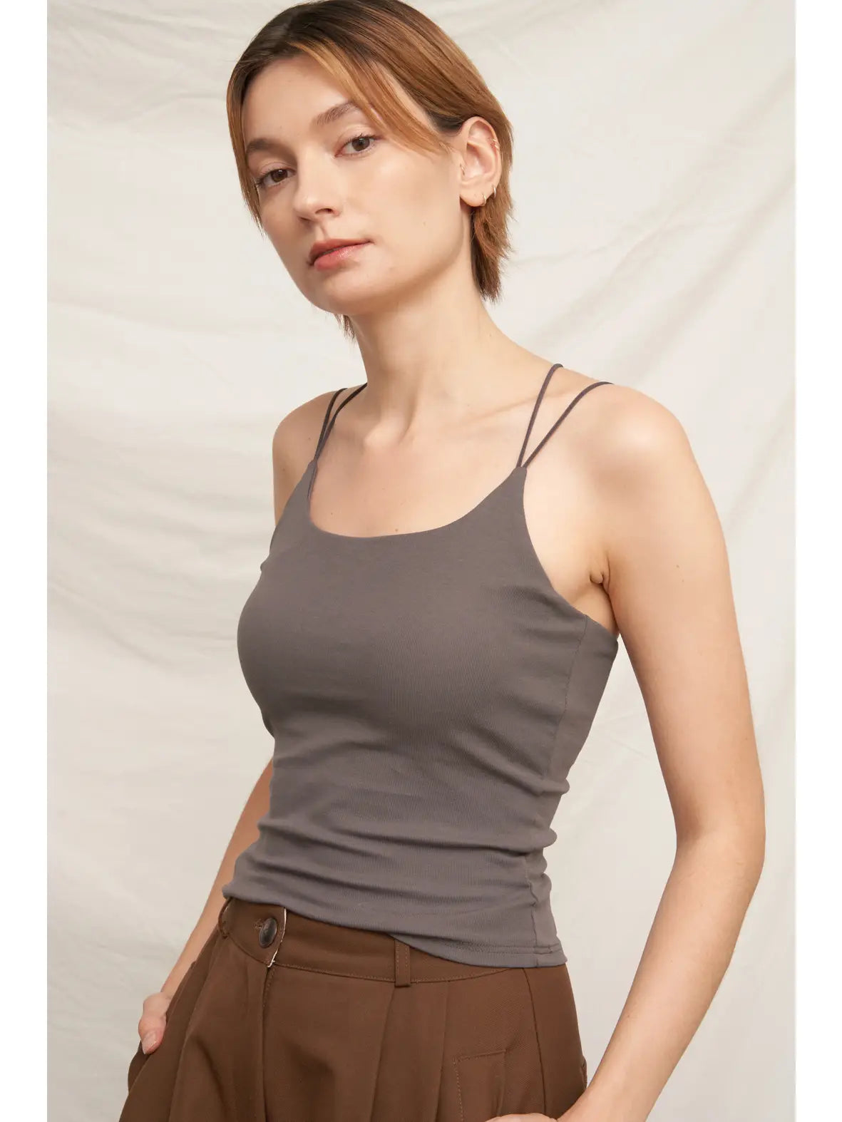 En Crème Strappy Padded Cami Top (Various Colors)