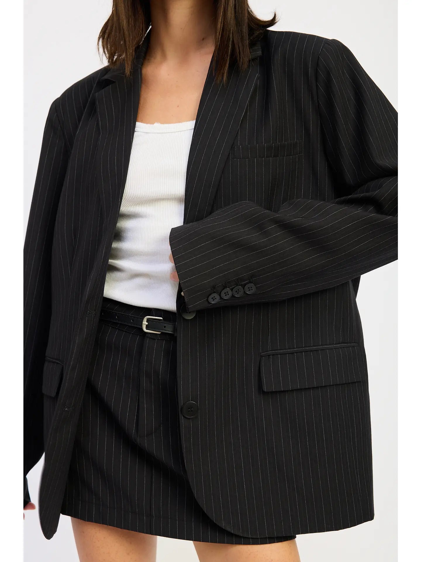 Emory Park Pin Stripe Oversized Blazer
