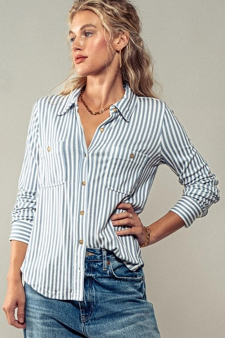 Urban Daizy Daily Pinstriped Shirt