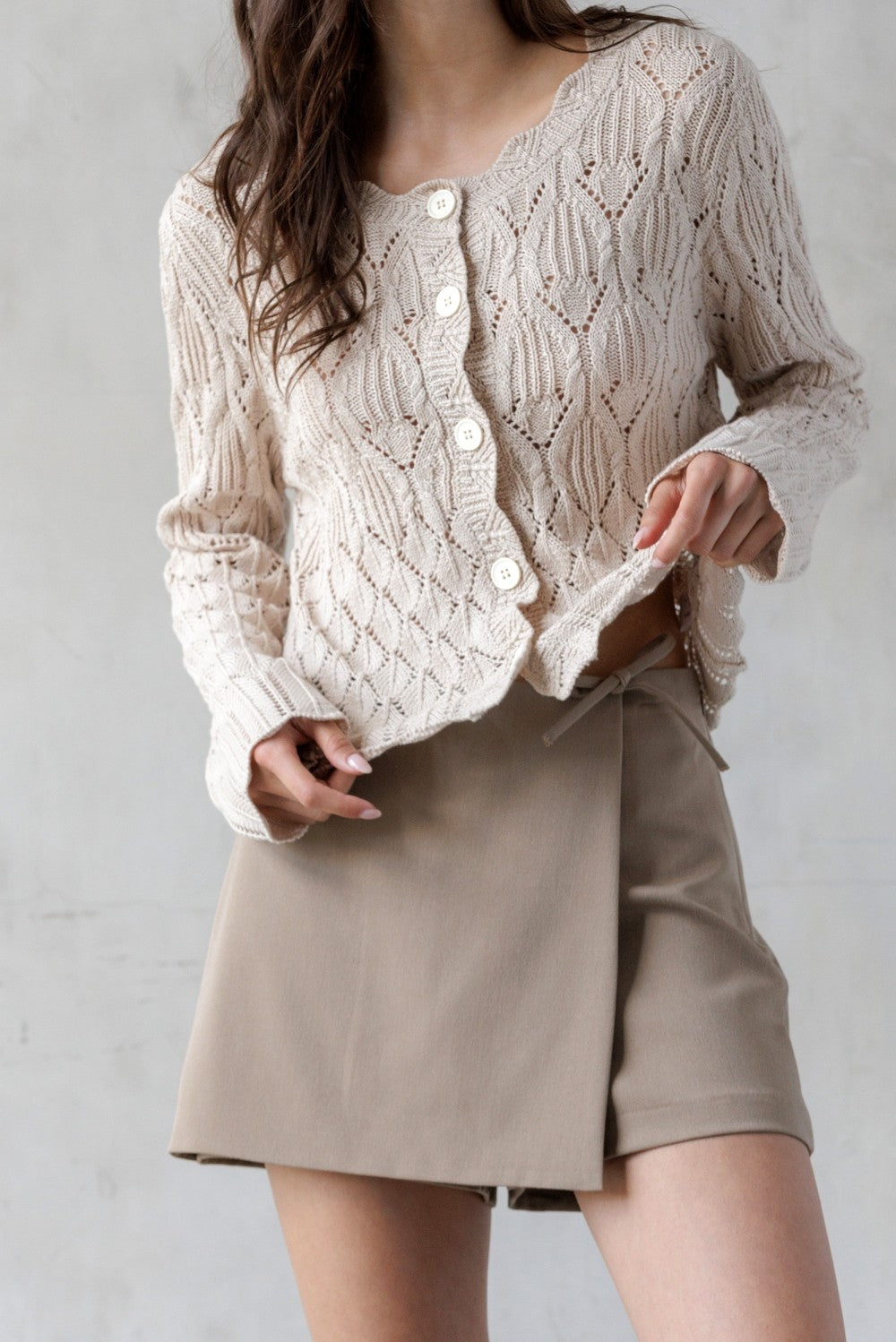 Storia Beige Mini Skort
