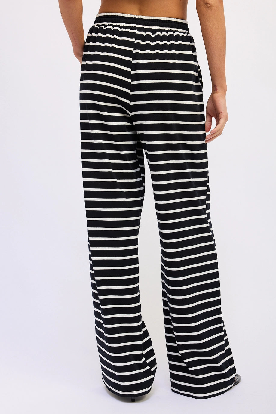 Emory Park Striped Pants with Elastic Waist Band