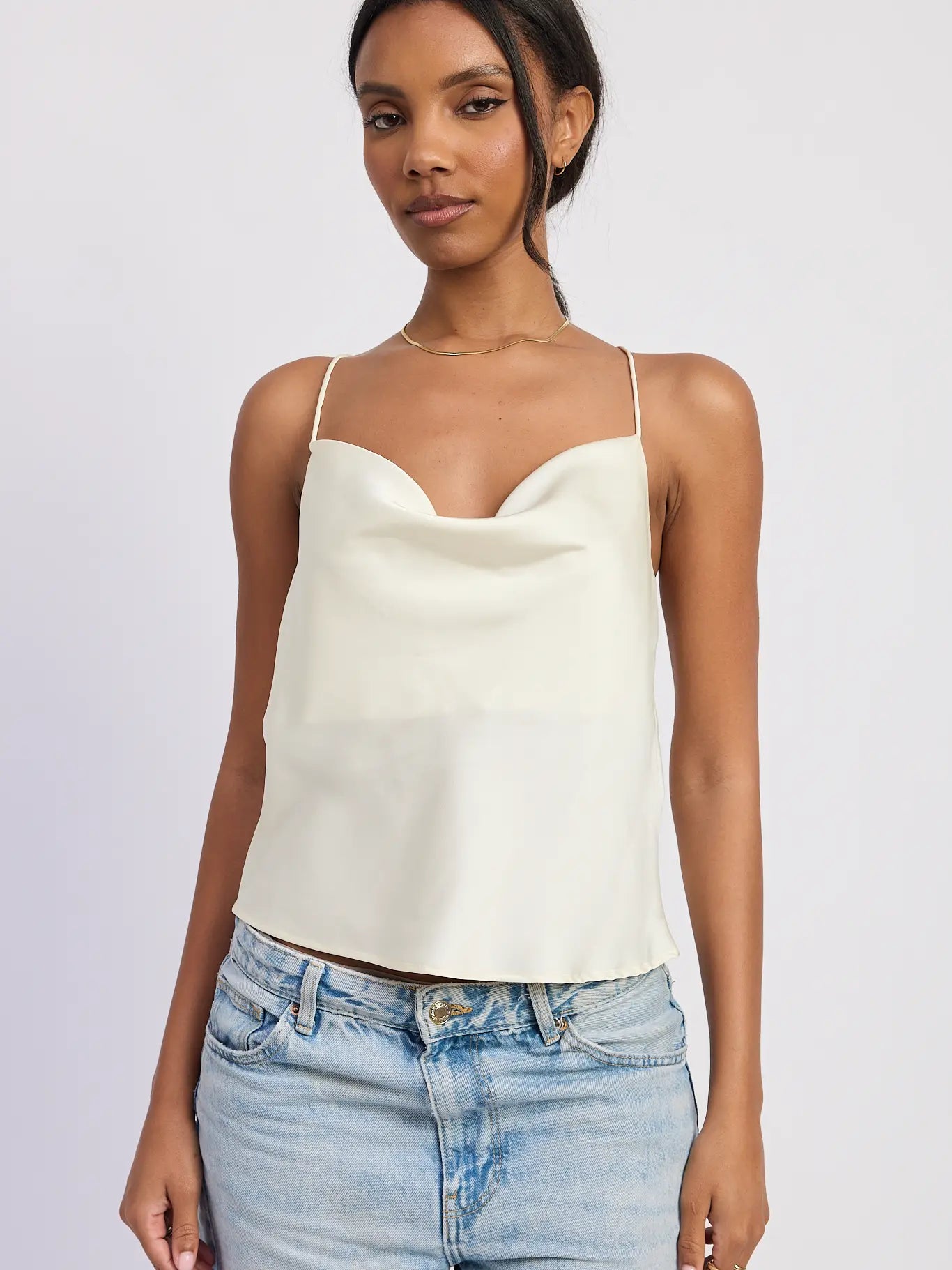 Emory Park Cowl Neck Cami with Ring Hardware