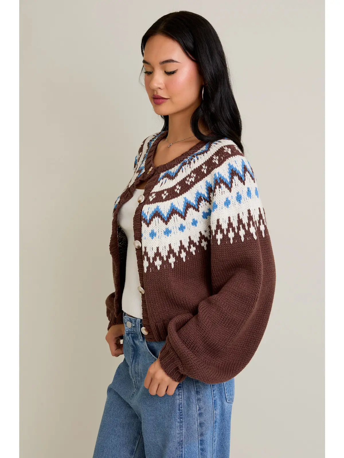Le Lis Cropped Sweater Cardigan