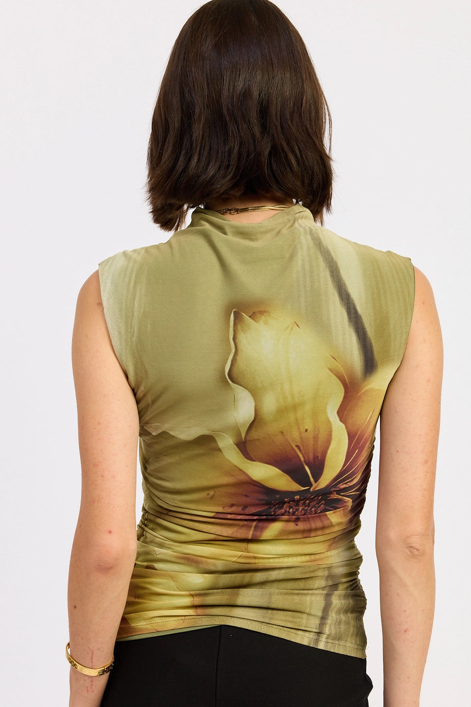 Emory Park Mock Neck Mesh Top