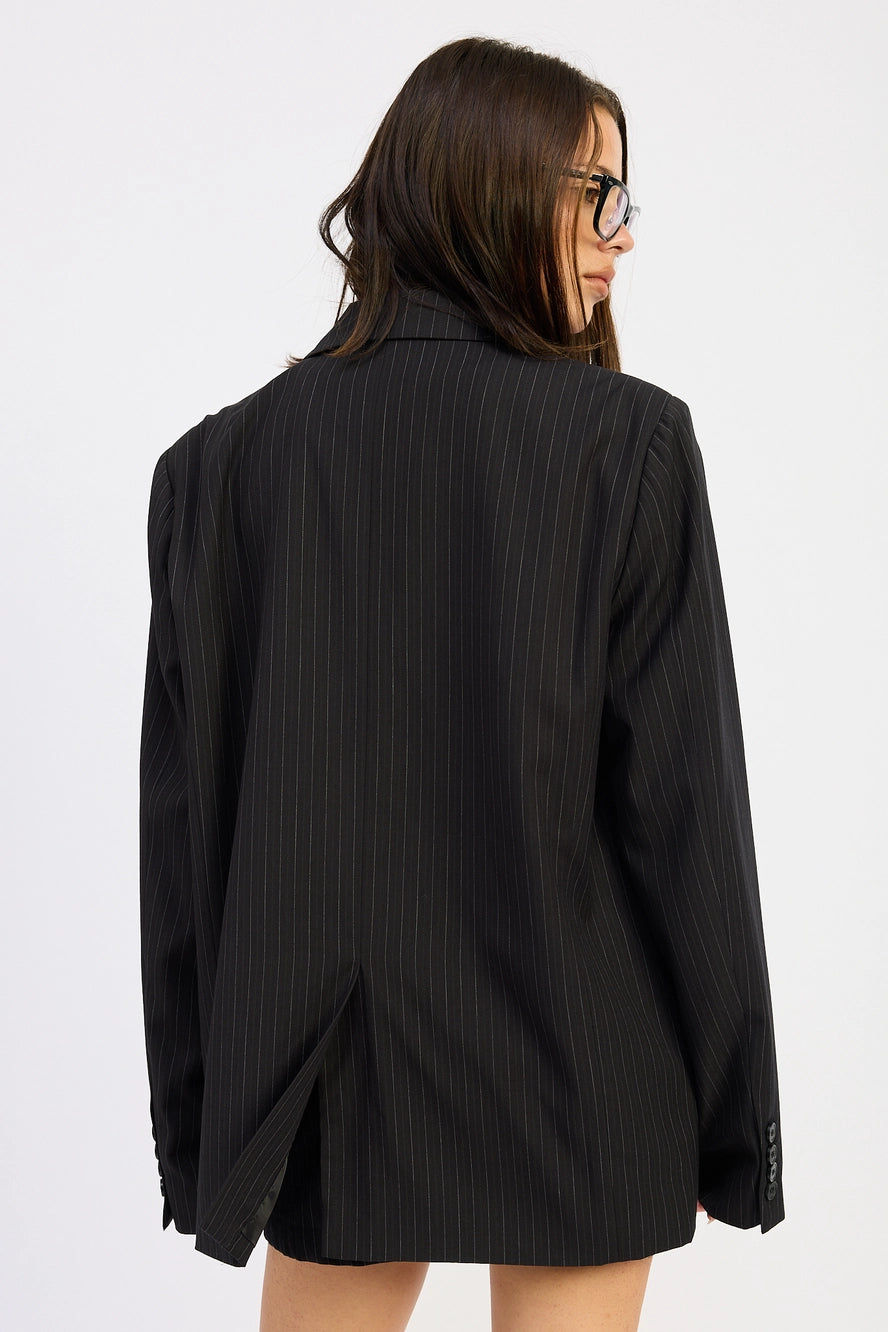 Emory Park Pin Stripe Oversized Blazer