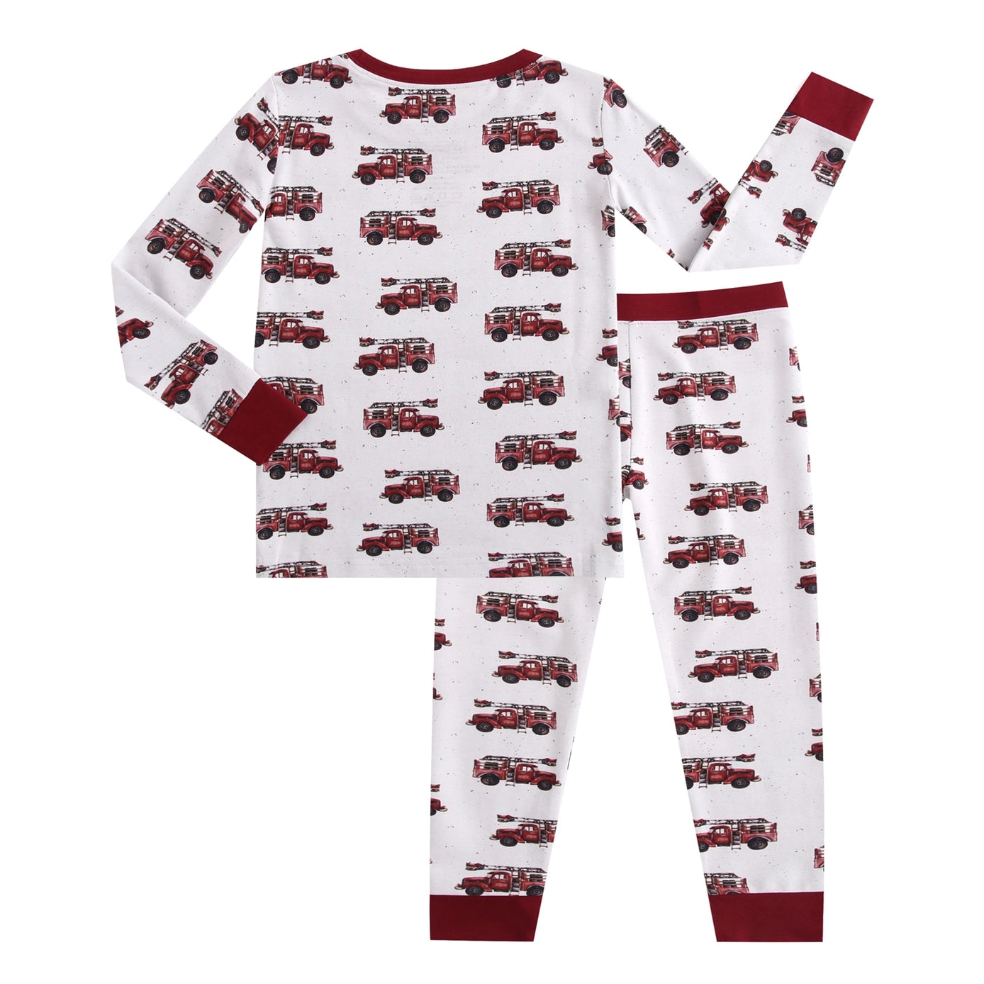 Vintage Fire Engine Bamboo Two Piece Pajamas
