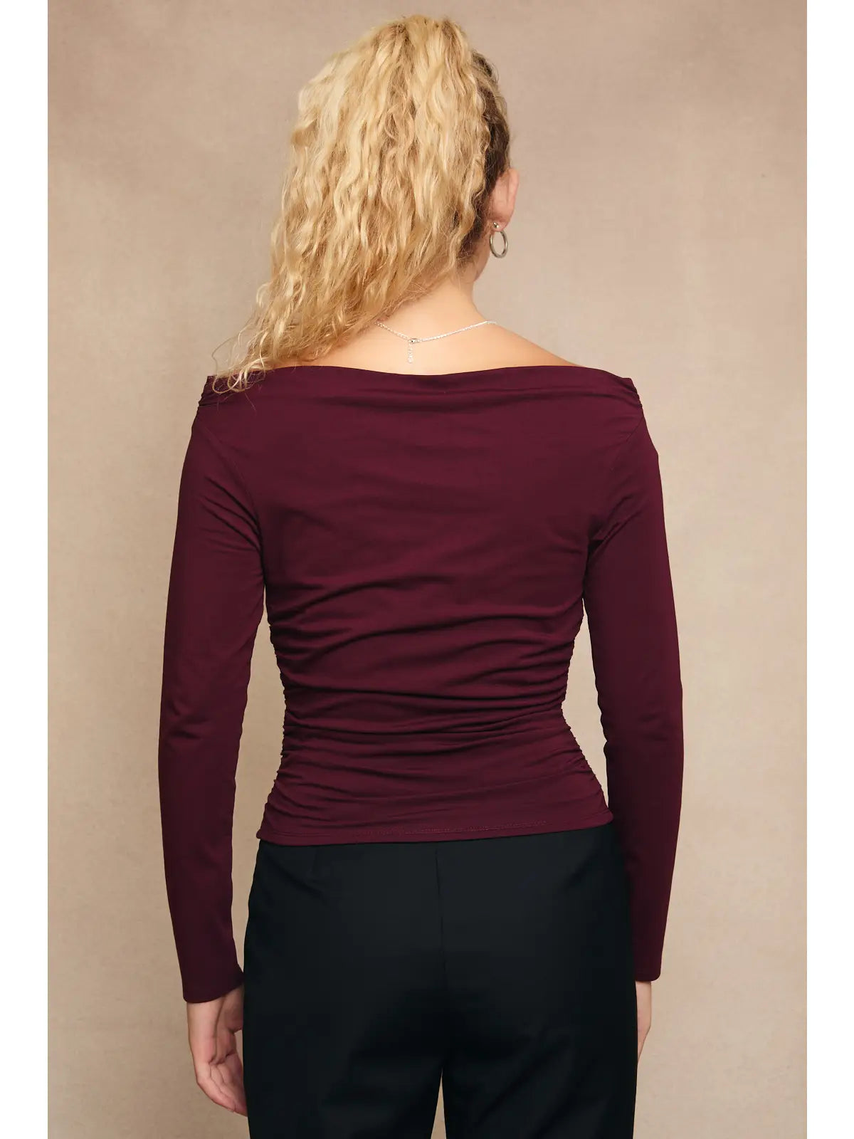 Le Lis Off the Shoulder Long Sleeve Top