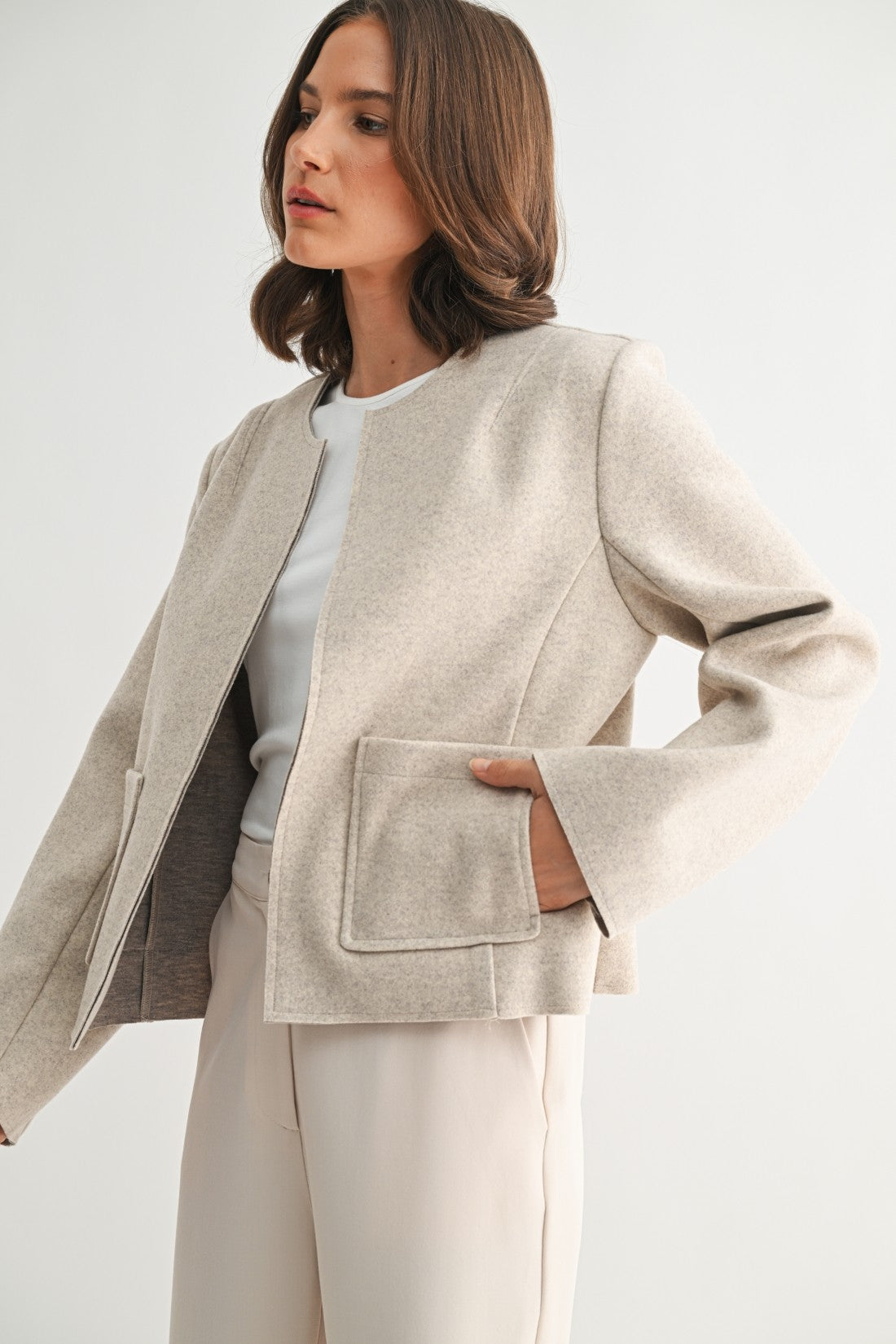 Fun2Fun Wool Crop Jacket (Various Colors)