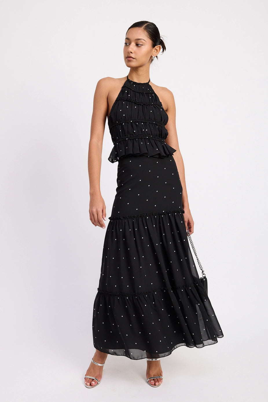 Emory Park Tiered Ruffle Midi Skirt