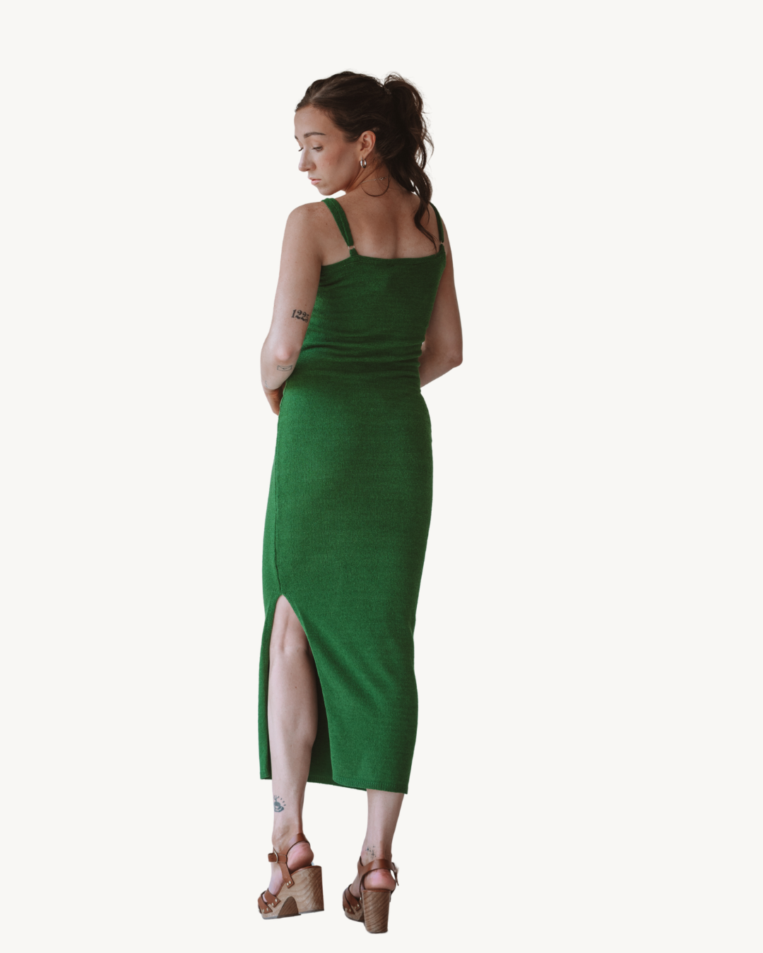 Mable Green Front Cutout Dress
