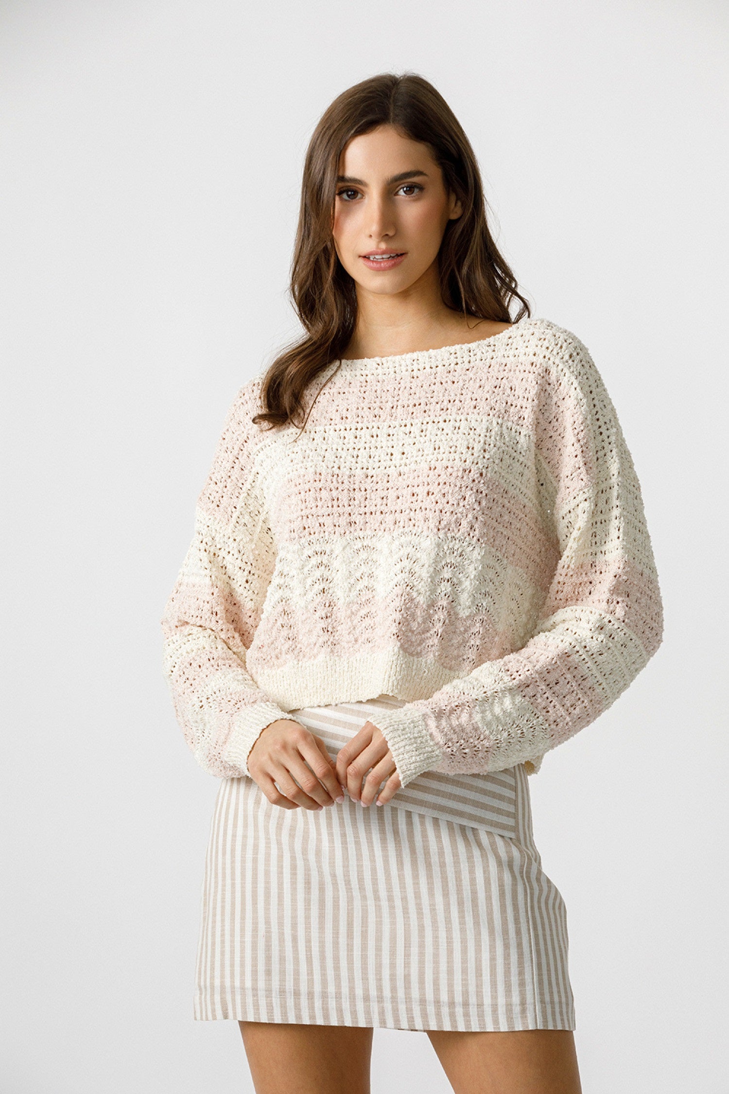 Storia Open-Knit Sweater Top